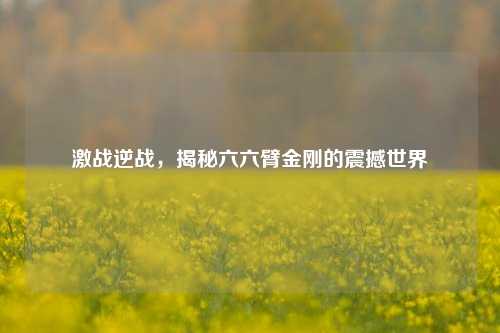 激战逆战,揭秘六六臂金刚的震撼世界
