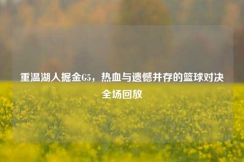 重温湖人掘金G5,热血与遗憾并存的篮球对决全场回放