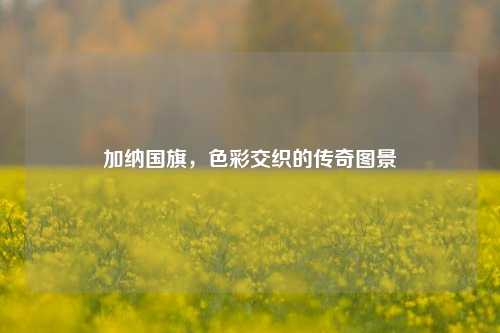加纳国旗,色彩交织的传奇图景