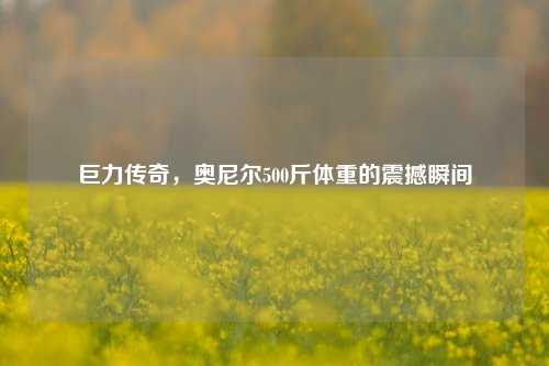巨力传奇,奥尼尔500斤体重的震撼瞬间