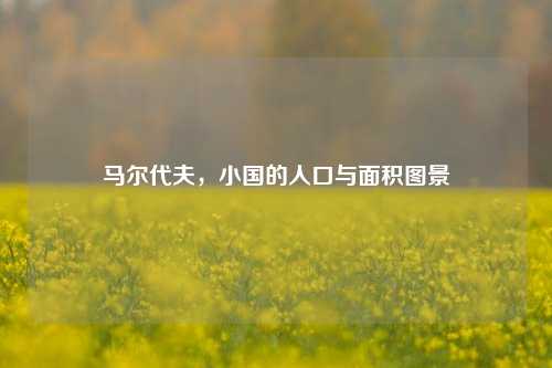 马尔代夫,小国的人口与面积图景