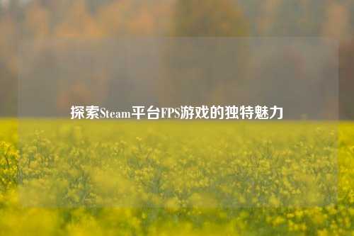 探索Steam平台FPS游戏的独特魅力