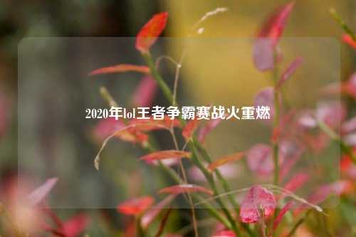 2020年lol王者争霸赛战火重燃