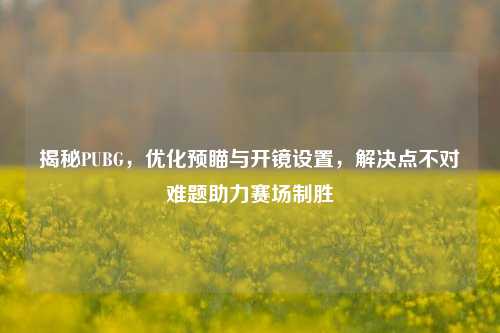 揭秘PUBG,优化预瞄与开镜设置,解决点不对难题助力赛场制胜
