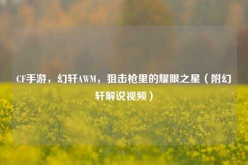 CF手游,幻轩AWM,狙击枪里的耀眼之星(附幻轩解说视频)