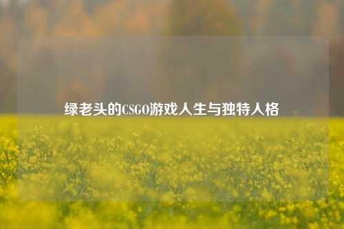 绿老头的CSGO游戏人生与独特人格