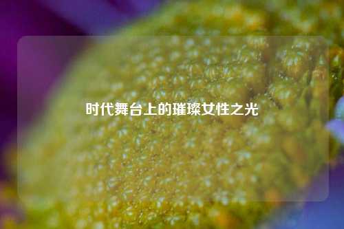 时代舞台上的璀璨女性之光