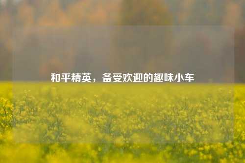 和平精英,备受欢迎的趣味小车