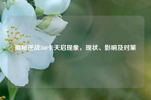 揭秘逆战360卡天启现象,现状、影响及对策