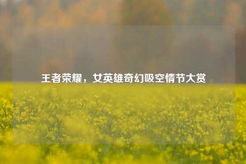 王者荣耀，女英雄奇幻吸空情节大赏