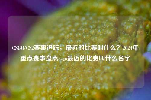 CSGO/CS2赛事追踪,最近的比赛叫什么?2024年重点赛事盘点csgo最近的比赛叫什么名字