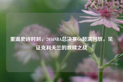重温史诗时刻,2016NBA总决赛G6超清回放,见证克利夫兰的救赎之战