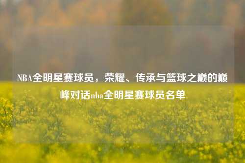 NBA全明星赛球员,荣耀、传承与篮球之巅的巅峰对话nba全明星赛球员名单
