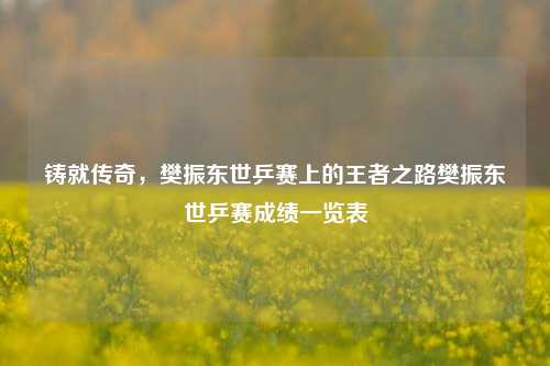 铸就传奇,樊振东世乒赛上的王者之路樊振东世乒赛成绩一览表