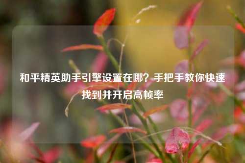 和平精英助手引擎设置在哪？手把手教你快速找到并开启高帧率