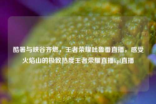 酷暑与峡谷齐燃，王者荣耀吐鲁番直播，感受火焰山的极致热度王者荣耀直播kpl直播