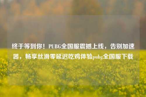 终于等到你!PUBG全国服震撼上线,告别加速器,畅享丝滑零延迟吃鸡体验pubg全国服下载