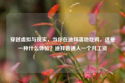穿越虚拟与现实,当你在迪拜落地吃鸡,这是一种什么体验?迪拜普通人一个月工资