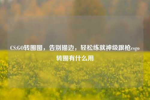 CS:GO转圈图，告别描边，轻松练就神级跟枪csgo转圈有什么用