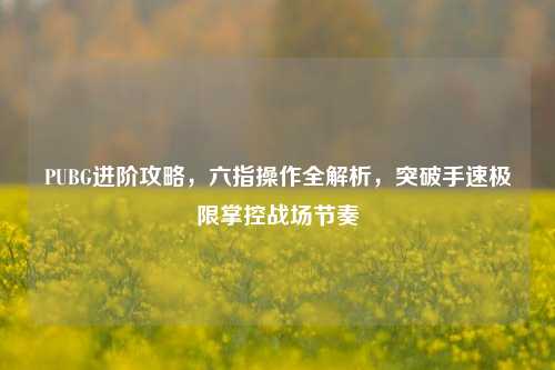 PUBG进阶攻略，六指操作全解析，突破手速极限掌控战场节奏