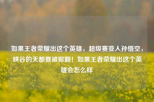 如果王者荣耀出这个英雄，超级赛亚人孙悟空，峡谷的天都要被掀翻！如果王者荣耀出这个英雄会怎么样