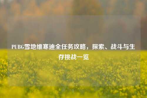 PUBG雪地维寒迪全任务攻略,探索、战斗与生存挑战一览