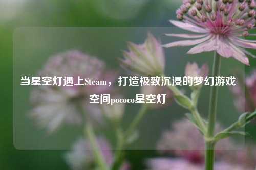 当星空灯遇上Steam，打造极致沉浸的梦幻游戏空间pococo星空灯