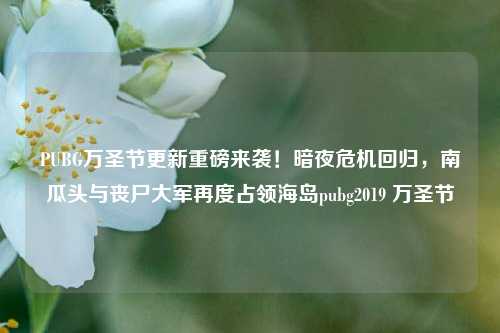 PUBG万圣节更新重磅来袭！暗夜危机回归，南瓜头与丧尸大军再度占领海岛pubg2019 万圣节
