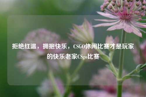 拒绝红温,拥抱快乐,CSGO休闲比赛才是玩家的快乐老家CSgo比赛