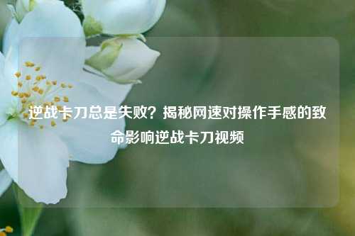 逆战卡刀总是失败？揭秘网速对操作手感的致命影响逆战卡刀视频