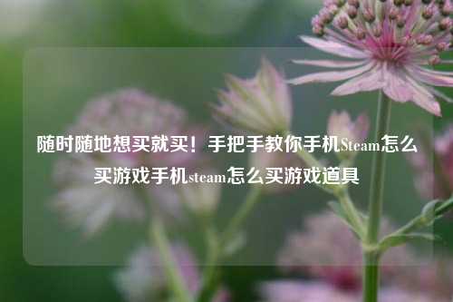 随时随地想买就买!手把手教你手机Steam怎么买游戏手机steam怎么买游戏道具