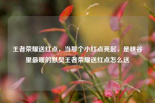 王者荣耀送红点，当那个小红点亮起，是峡谷里最暖的默契王者荣耀送红点怎么送