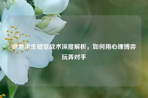绝地求生错觉战术深度解析，如何用心理博弈玩弄对手