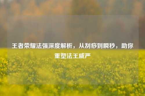 王者荣耀法强深度解析，从刮痧到瞬秒，助你重塑法王威严