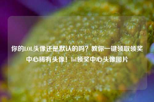 你的LOL头像还是默认的吗？教你一键领取领奖中心稀有头像！lol领奖中心头像图片