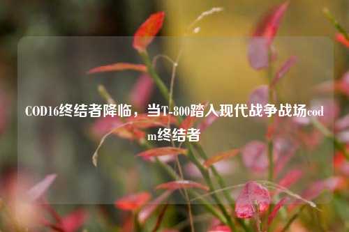 COD16终结者降临，当T-800踏入现代战争战场codm终结者
