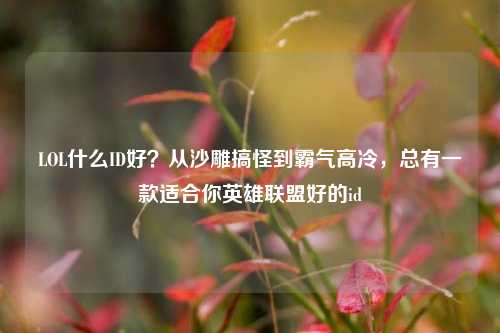LOL什么ID好？从沙雕搞怪到霸气高冷，总有一款适合你英雄联盟好的id