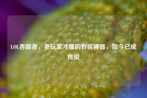LOL吞噬者，老玩家才懂的野区神器，如今已成传说