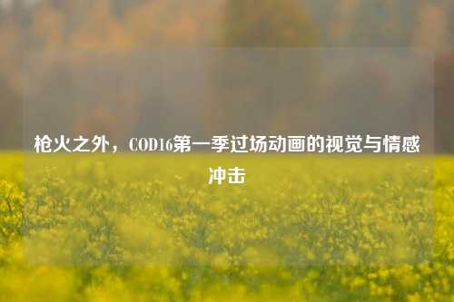 枪火之外，COD16第一季过场动画的视觉与情感冲击