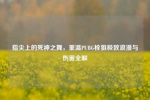 指尖上的死神之舞，重温PUBG栓狙极致浪漫与伤害全解