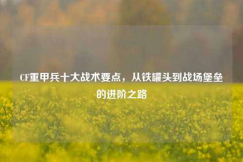 CF重甲兵十大战术要点,从铁罐头到战场堡垒的进阶之路