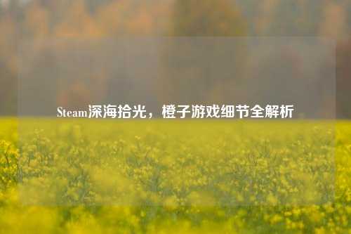 Steam深海拾光,橙子游戏细节全解析