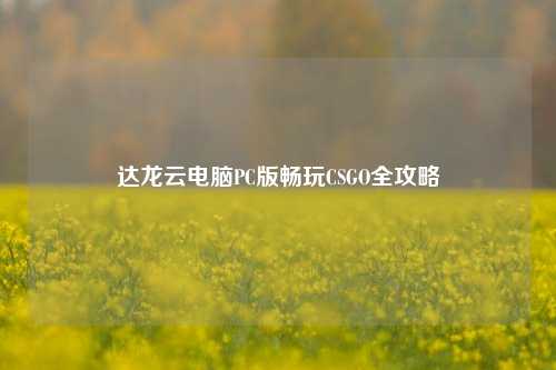 达龙云电脑PC版畅玩CSGO全攻略