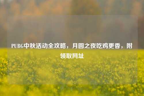 PUBG中秋活动全攻略,月圆之夜吃鸡更香,附领取网址