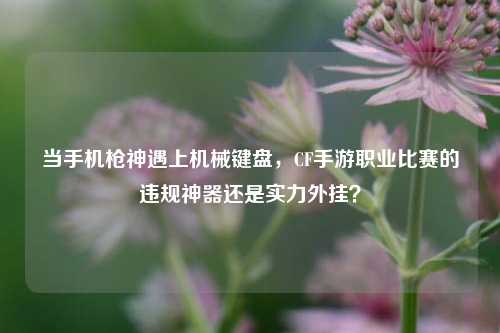当手机枪神遇上机械键盘,CF手游职业比赛的违规神器还是实力外挂?