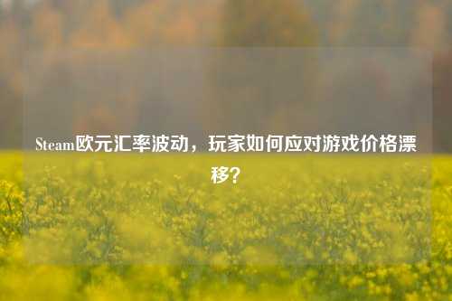 Steam欧元汇率波动,玩家如何应对游戏价格漂移?
