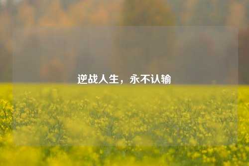 逆战人生，永不认输