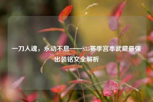 一刀入魂,永动不息——S35赛季宫本武藏最强出装铭文全解析